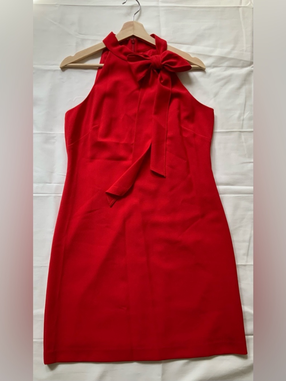 Vince Camuto Red Bow-Halter Mini Dress